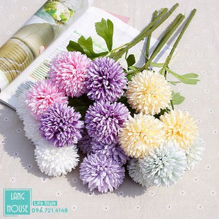 Hoa Giả - HOA CÚC TÂY LOẠI 1 Giống Thật - 1 Cành 2- 3 Bông