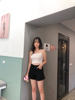Áo 2 dây crotop kẻ đẹp