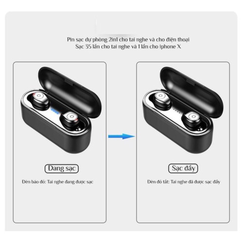 Tai nghe Bluetooth True Wireless AMOI F9 V5.0 phiên bản tiếng Anh