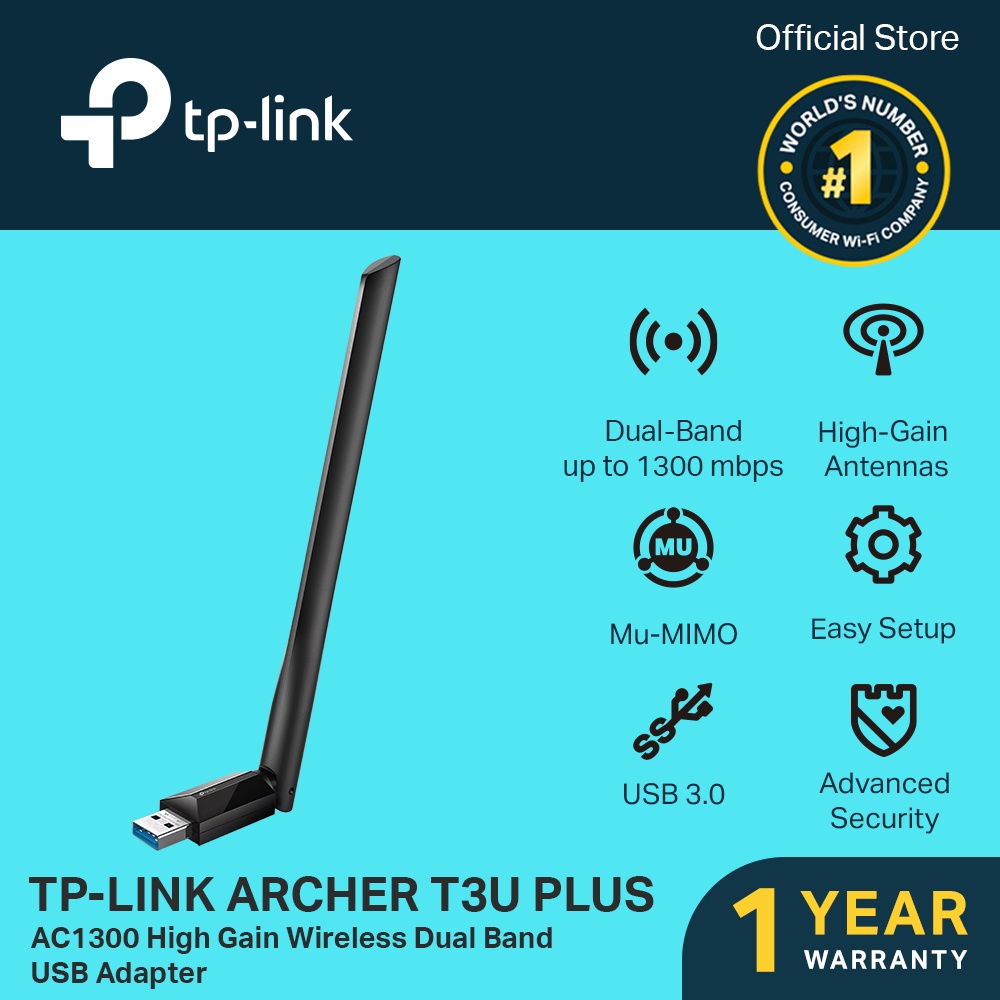 [Mã ELTECH25D giảm 5% đơn 300K] USB Wifi Tp-Link T3U Plus Băng tần kép AC1300 - Hàng Chính Hãng | BigBuy360 - bigbuy360.vn