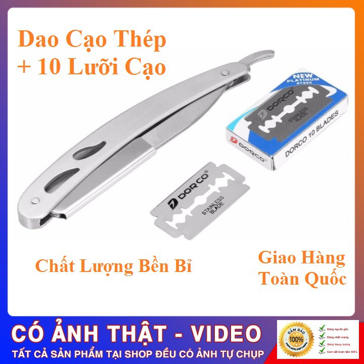 Dao Cạo Râu Tóc Đa Năng Bỏ Túi Thần Thánh Thép Cao Cấp Tặng 10 lưỡi Dao Dorco Hàn Quốc [ Video Sản Phẩm ]