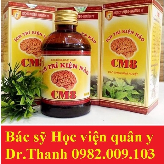 hoạt huyết dưỡng não ích trí kiện não CM8 (Thiểu năng tuần hoàn não,đau đầu,mất ngủ,suy giảm trí nhớ)