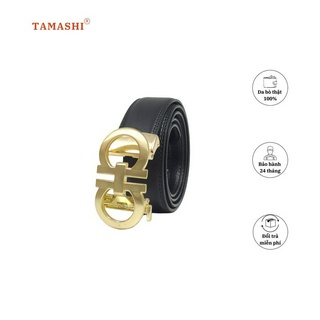 Thắt lưng nam da bò khóa trượt màu đen TL03