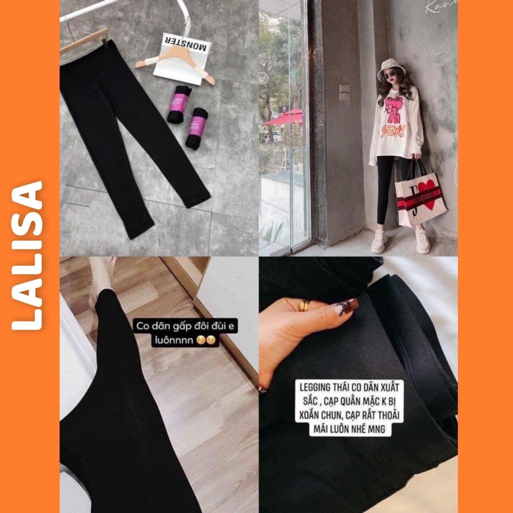 Quần legging dài nữ nâng mông cạp cao dáng thun thể thao lưng cao ôm co dãn cao cấp tập gym yoga LALISA QD010