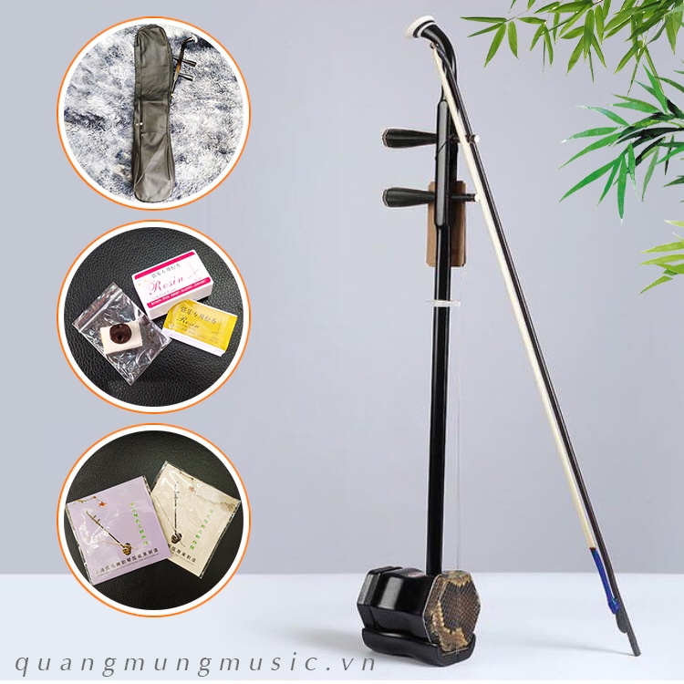 Đàn Nhị (Erhu) Gỗ Hắc Nhập Khẩu - Kèm đủ phụ kiện