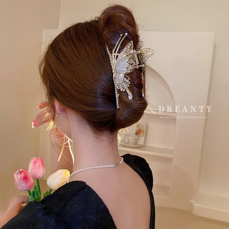 Kẹp Tóc Hình Bướm Đính Đá Phong Cách Hàn Quốc Thời Trang
