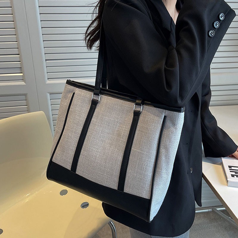 Túi tote Đeo Vai Bằng Vải Bạt Đa Năng Cho Nữ