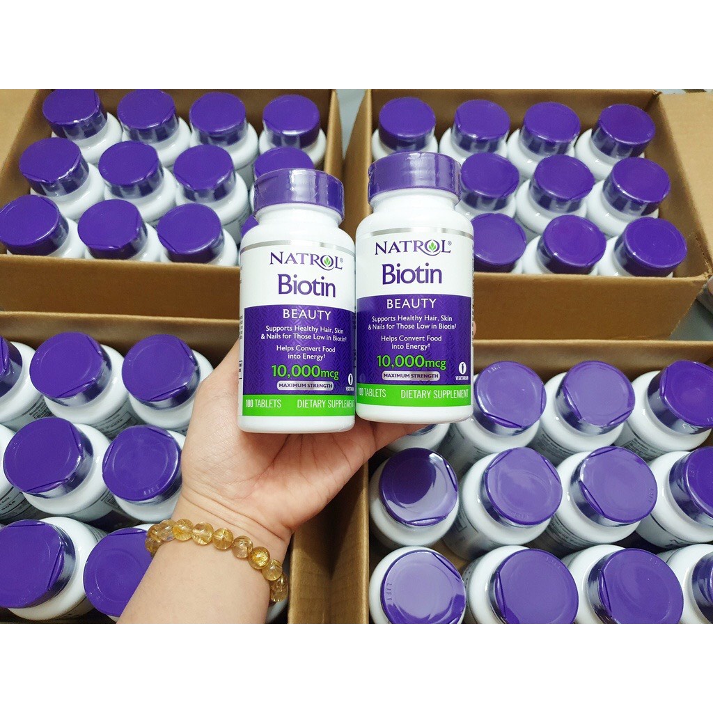 Biotin 10000 Mcg 100 Viên Của Mỹ Biotin 10.000 mcg