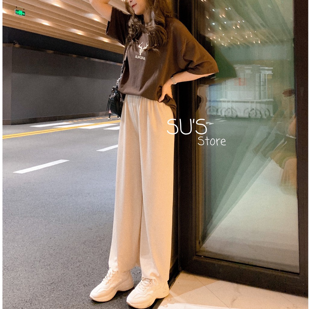 Quần culottes đũi suông cạp chun Q358 SUSTORE
