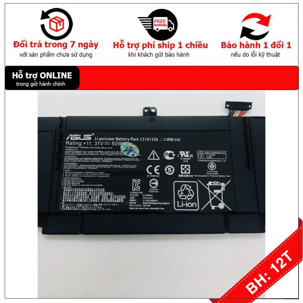 [BH12TH] Pin  Asus ZenBook TP300L TP300LA TP300LJ UX303 UX303L Q302L Q302LA  –Mã Pin C31N1339 - Hàng Z.in Logo A.sus