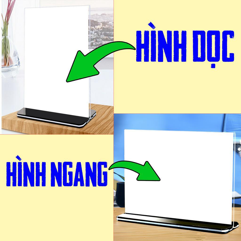 Khung ảnh Mica trong suốt Kệ Menu Mica Kích thước A4,A5 In hình theo yêu cầu - 2D Tộc Shop