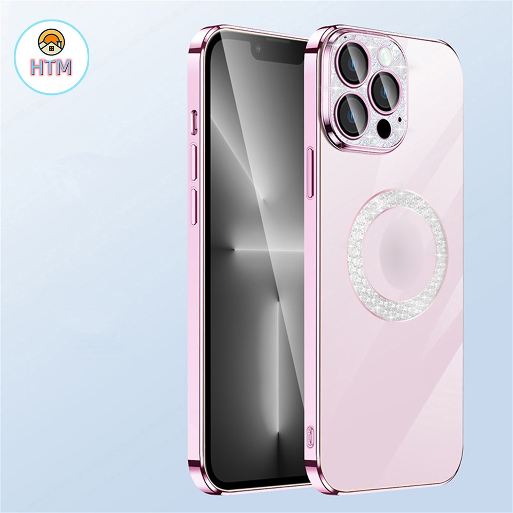 Ốp Điện Thoại Silicone Mềm Trong Suốt Kết Cấu Kim Cương Cho iphone 13 pro max iphone 11 13 12 pro max