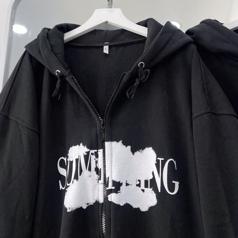 ÁO KHOÁC NỈ SOMETHING ẢNH THẬT UNISEX