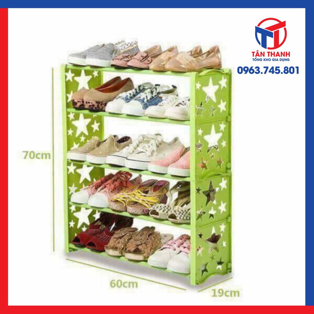 Giá để giày hình sao. Tháo lắp tiện dụng tạo không gian thoáng đãng cho ngôi nhà.
