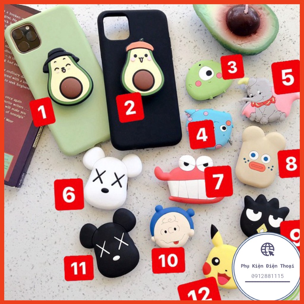 ⚡️MẪU MỚI POC EM BƠ KAWS POKEMON⚡️GIÁ ĐỠ ĐIỆN THOẠI IRING POC CÓ THỂ THU GỌN HÌNH POP ⚡Phụ Kiện Điện Thoại⚡️