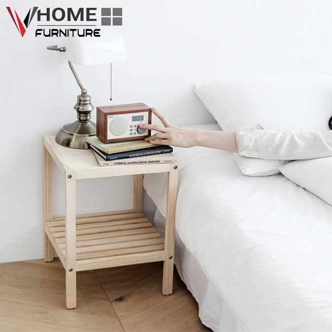 Kệ Đầu Giường Gỗ Thông VHOME Furniture Mặt Gỗ 35cm x 35cm x 50cm Nội Thất Lắp Ráp | BigBuy360 - bigbuy360.vn