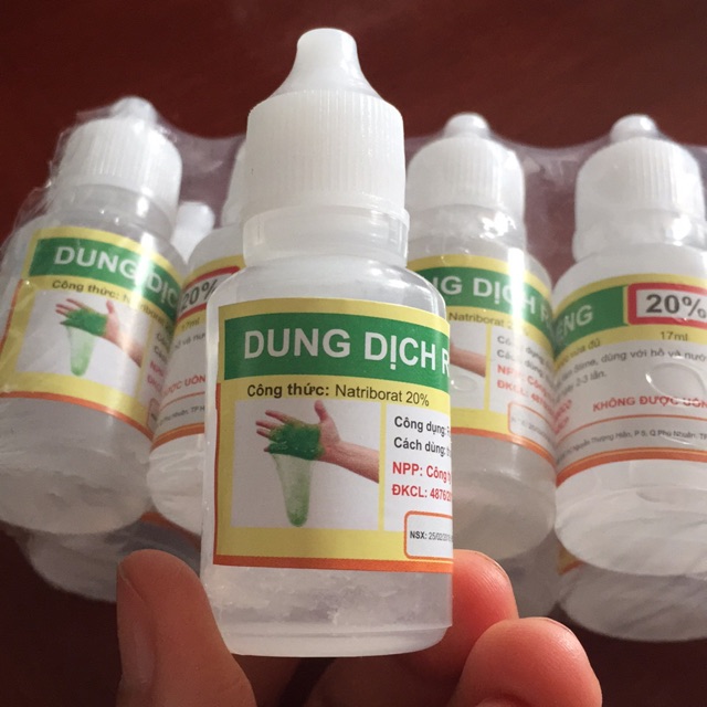 Dung dịch làm slime (borax)