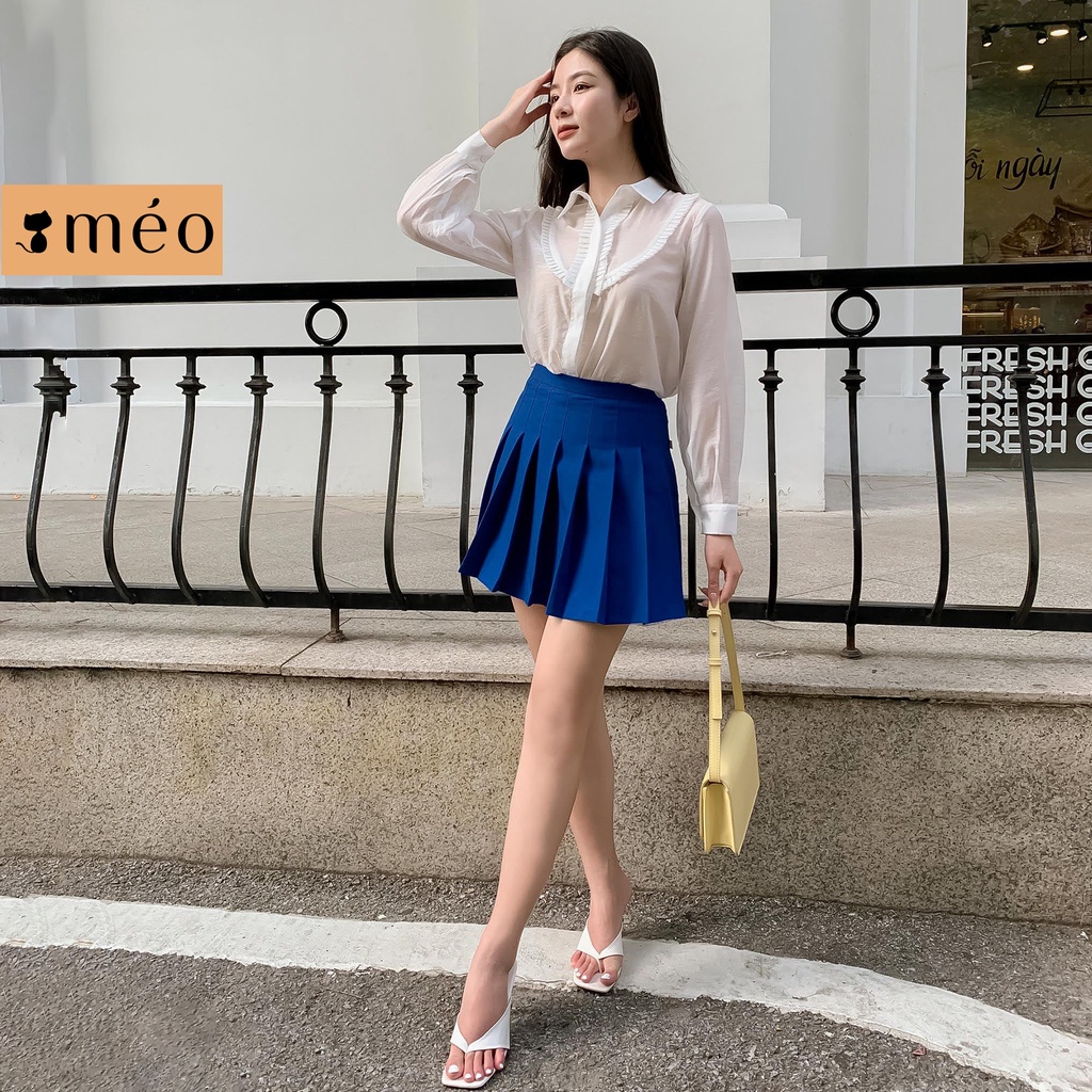 Chân váy tenis nữ Méo shop dáng ngắn xếp ly Flora