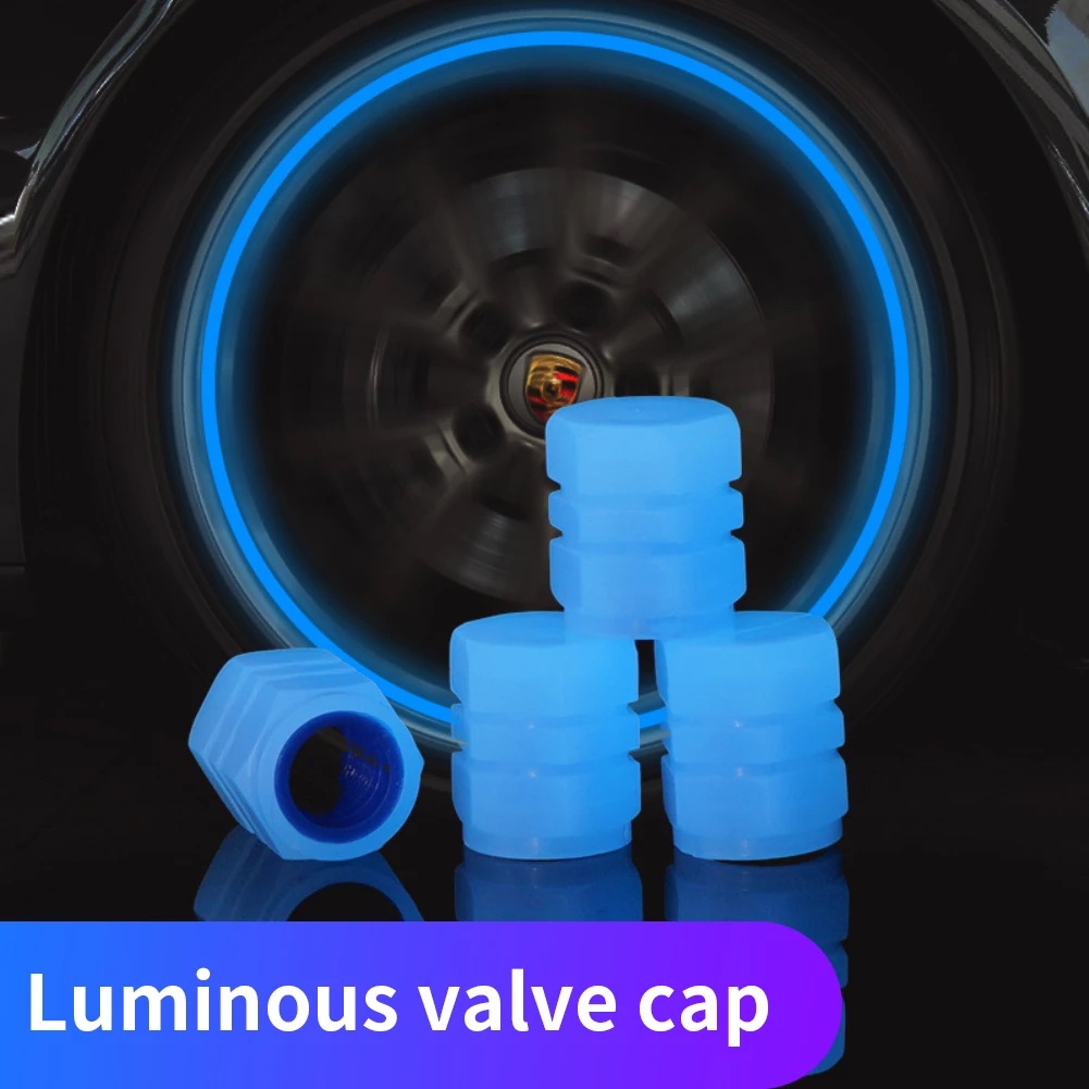 Nắp van lốp xe hơi LYMOYO bằng nhựa chống bụi dạ quang thông dụng cho xe hơi/ xe máy tùy chọn màu sắc
