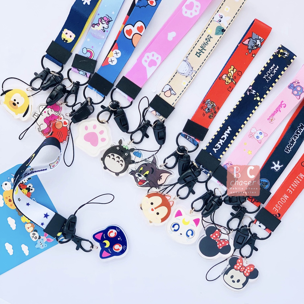 Dây đeo cổ tay bằng acrylic kiểu dáng hoạt hình độc đáo cho điện thoại