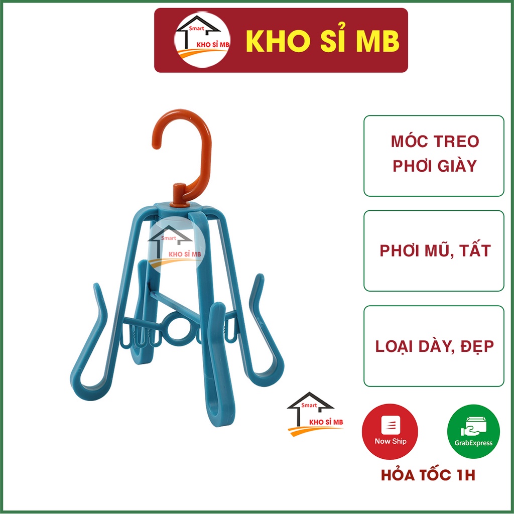 Móc treo phơi giày, tất, mũ thông minh xoay 360 độ - LOẠI DÀY kho sỉ mb