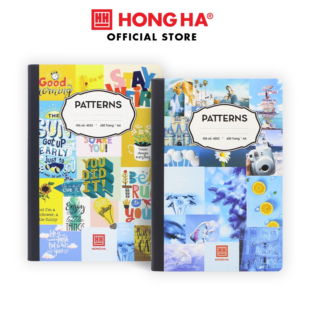 Sổ kẻ ngang Hồng Hà 420 trang Patterns
