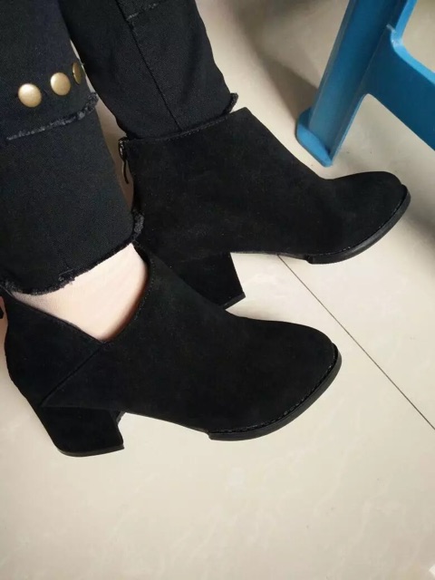 GIÀY BOOT DA LỘN NỮ CÁCH ĐIỆU CAO 5 PHÂN | BigBuy360 - bigbuy360.vn