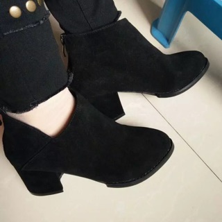 GIÀY BOOT DA LỘN NỮ CÁCH ĐIỆU CAO 5 PHÂN