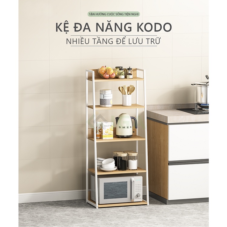 Kệ để lò vi sóng 3 4 5 tầng khung thép chống ghỉ phủ sơn tĩnh điện thương hiệu IGA - GM06