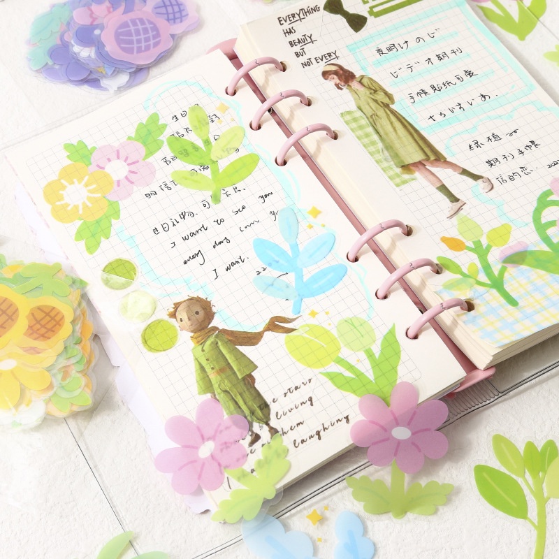 Set 40 Tấm Hình Dán Thú Cưng Dễ Thương Xinh Xắn