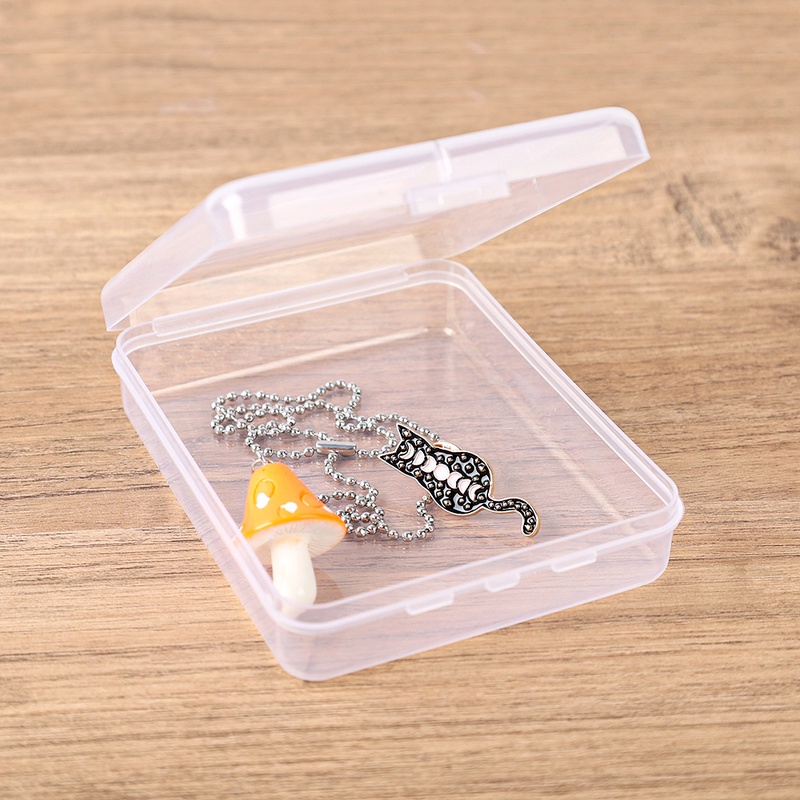 1 Hộp Nhựa Trong Suốt Mini Hình Chữ Nhật Đựng Trang Sức Chống Nước