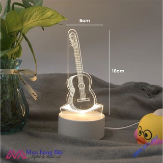 Đèn LED 3D SOLOLANDOR Guitar Ánh Sáng sáng tạo Đèn ngủ ảo ảnh mới lạ cho trang trí nhà