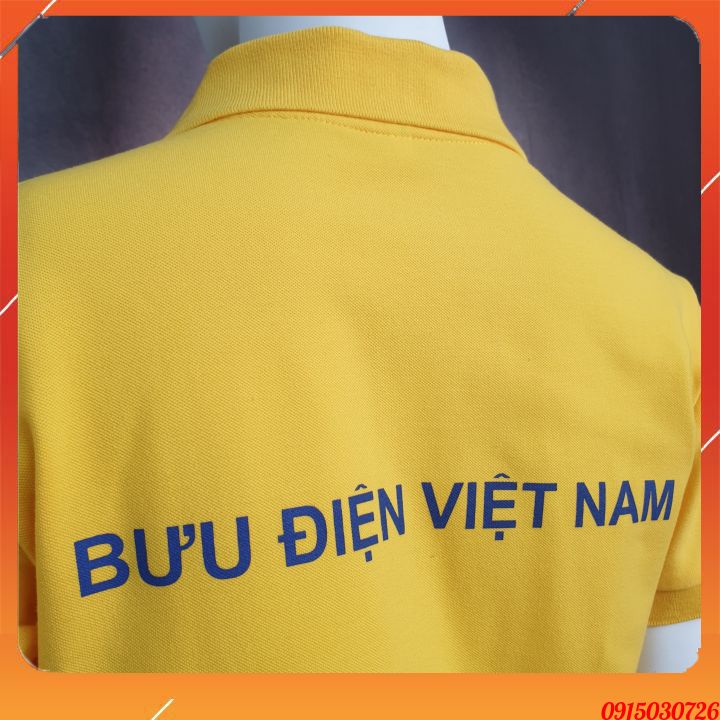 Áo Thun Vàng Thương Hiệu Bưu Điện Việt Nam Có Cổ Chính Hãng VNPost