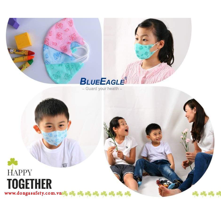 Khẩu trang chống bụi 4 lớp dành cho bé Blue Eagle NP3DS