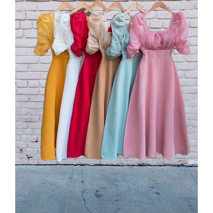 Đầm tiểu thư tay voan D132