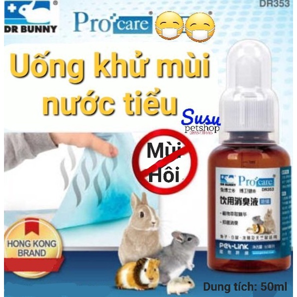 Uống Khử Mùi Hôi Nước Tiểu cho Hamster, Thỏ, Bọ, Chinchilla- DR353X