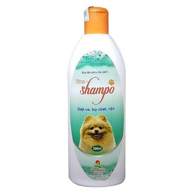 Sữa tắm Vime-Shampo 300ml diệt ve, bọ chét, rận cho Chó & thú cảnh