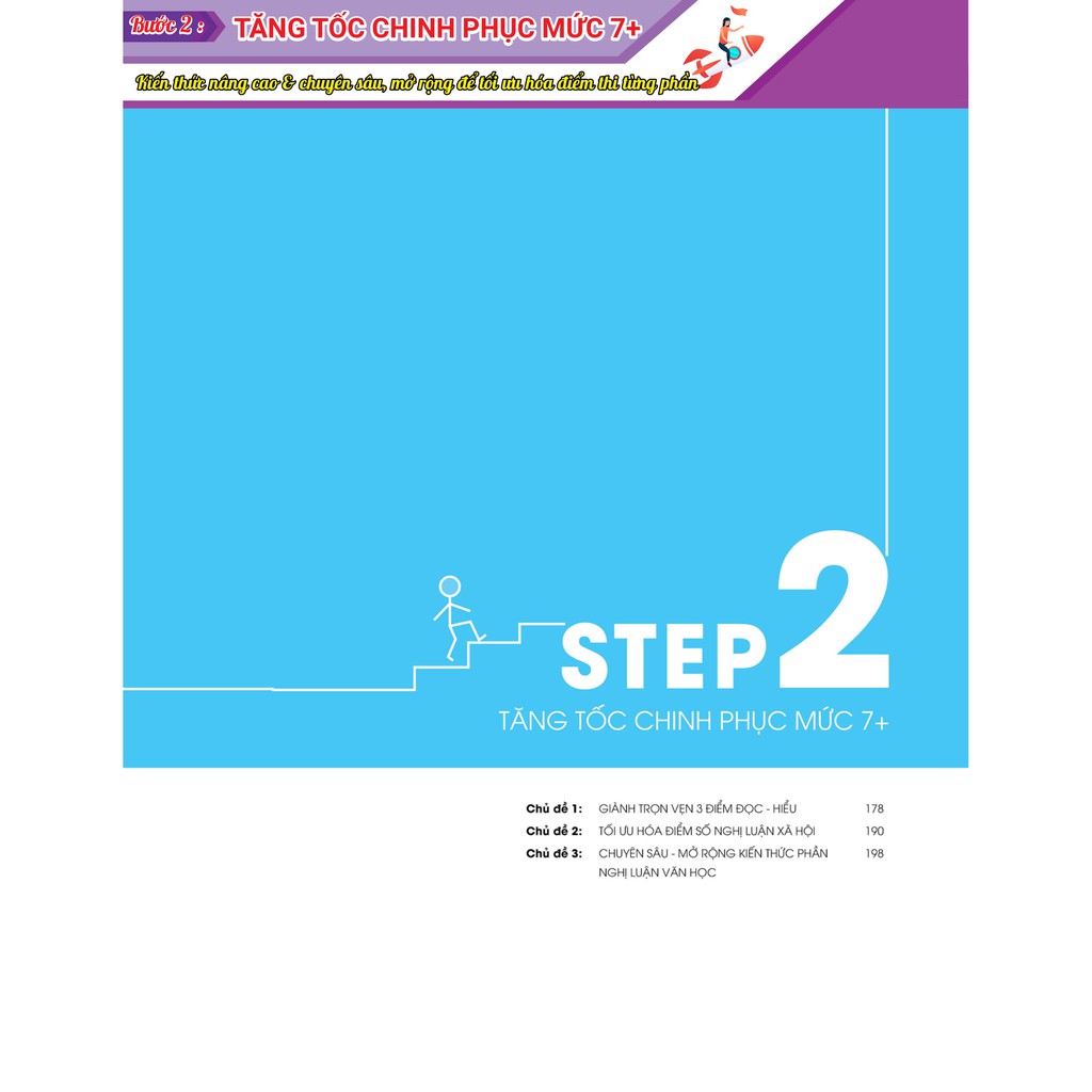 Sách 3 STEP – Tiết lộ bí quyết 3 bước đạt điểm 8+ Văn học