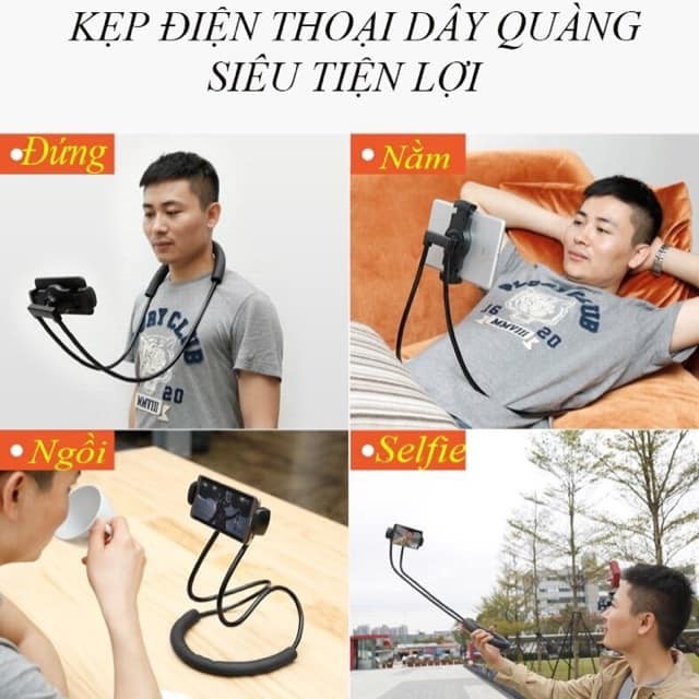 Kẹp điện thoại đeo cổ đa năng | WebRaoVat - webraovat.net.vn