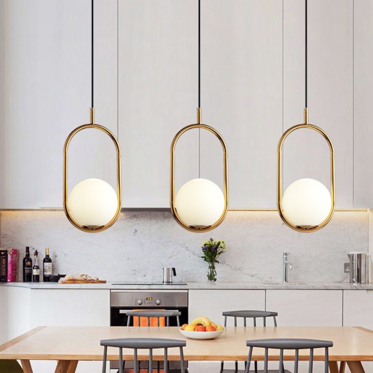 Bộ đèn thả trang trí NOSUT hiện đại kèm thanh ngang bắt trần và bóng LED chuyên dụng