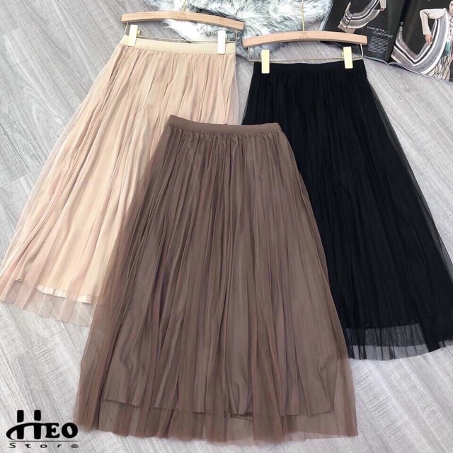 Chân váy nhung dập li 2 lớp quảng châu  mặc 2 mặt,chân váy quốc dân 4 mùa-MAI THỎ SHOP-