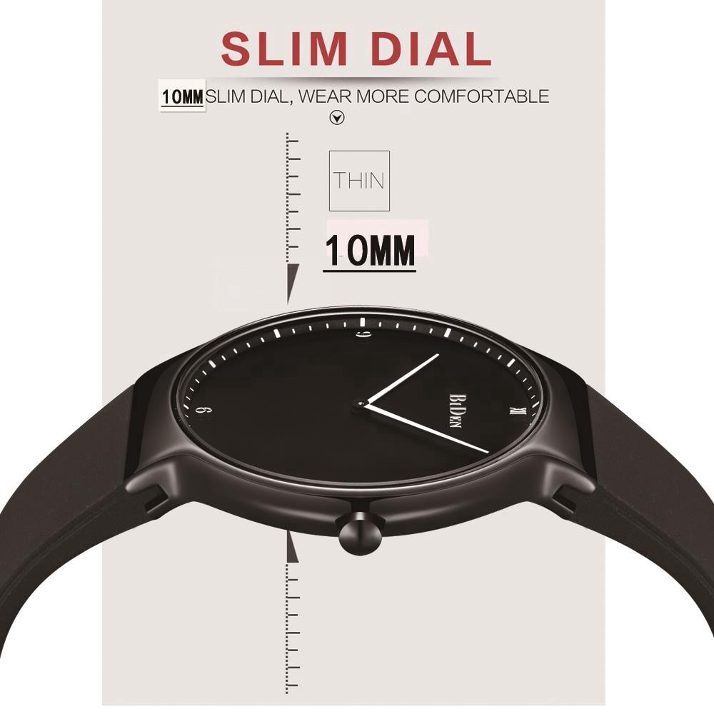 BIDEN 2019 Simple Style Fashion Quartz Watch Men Women Rubber Ultra-thin Sport Wristwatch Low Price