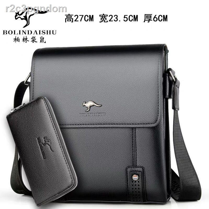 Túi nam da Kangaroo chính hãng đeo vai Messenger thường mềm Cặp công sở Balo | BigBuy360 - bigbuy360.vn