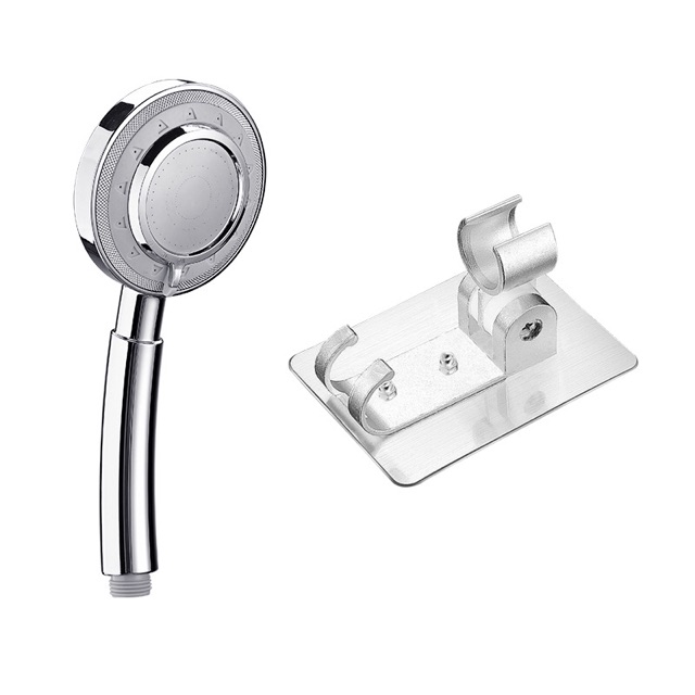 Combo bát sen tăng áp kèm dây sen inox 150cm và cài sen dán tường cao cấp không cần khoan