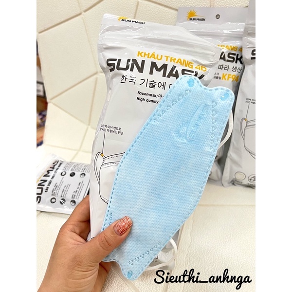 Khẩu Trang KF94 Sun Mask/Mai Anh 4 Lớp 4D Kháng Khuẩn Túi 10 Chiếc