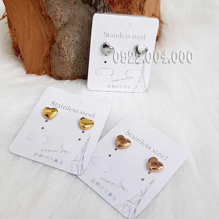 Bông tai nữ hình trái tim BZ1105
