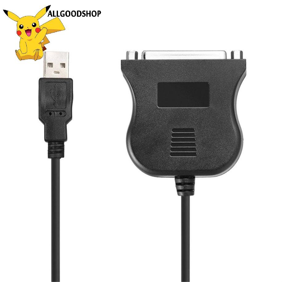 111all} Black USB to 25 Pin DB25 Parallel Printer Cable Adapter Cord Converter