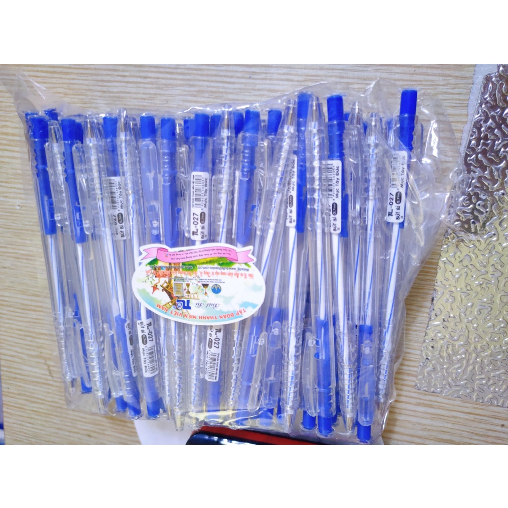 Bút bi thiên lộc 1 bịch 100 cây đầu bi 0.7mm mã TL-027