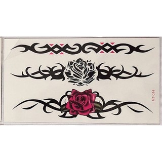 Hình xăm dán Tatto hoa hồng gai D26
