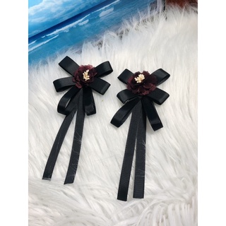 cài áo nơ phối hoa. KT 6 x 15cm